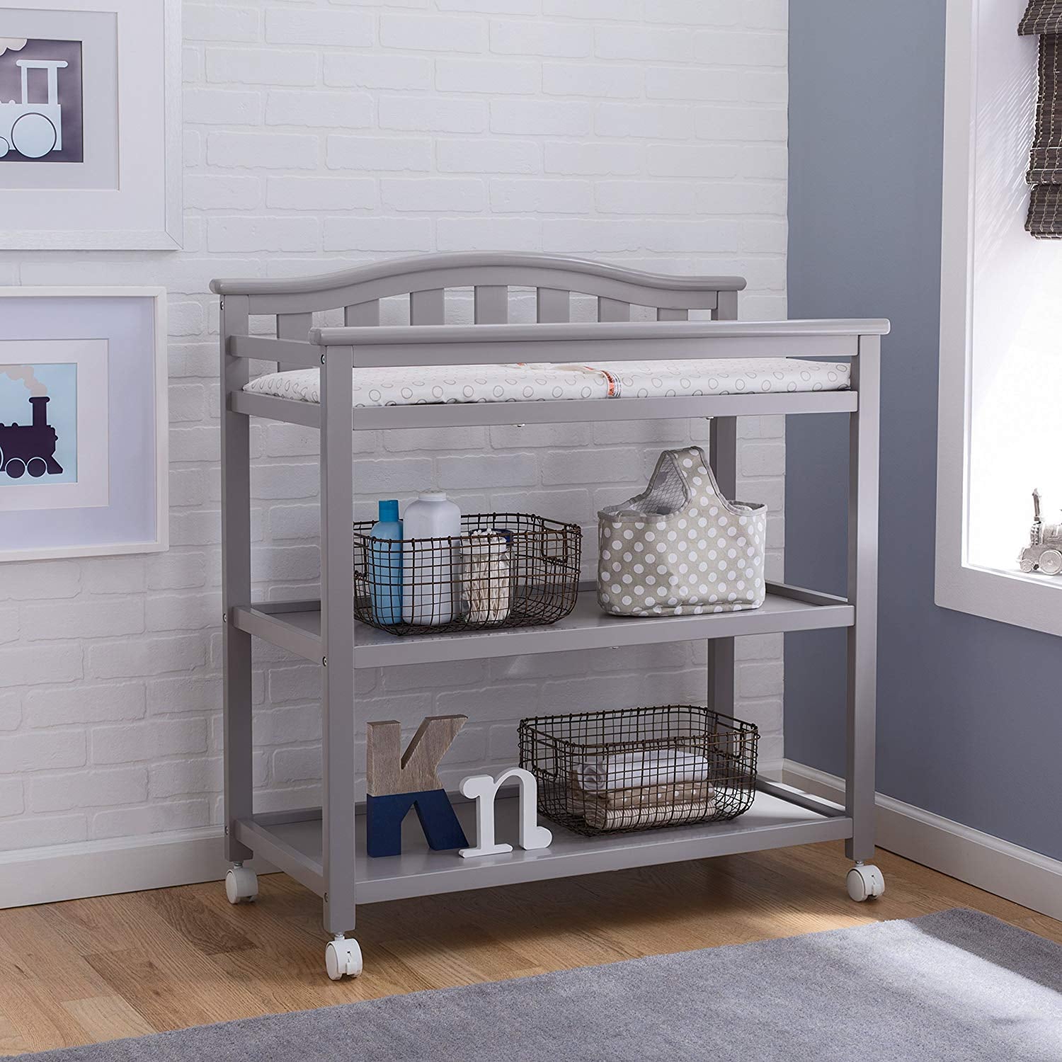 delta changing table grey
