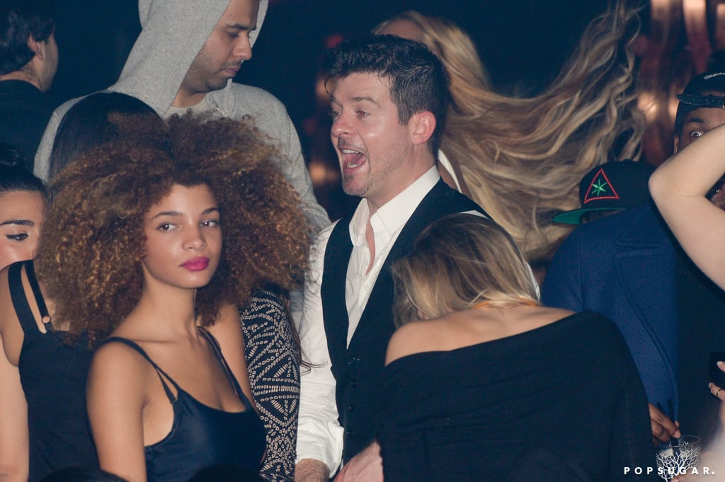 Kanye West and Robin Thicke at a Club in Paris