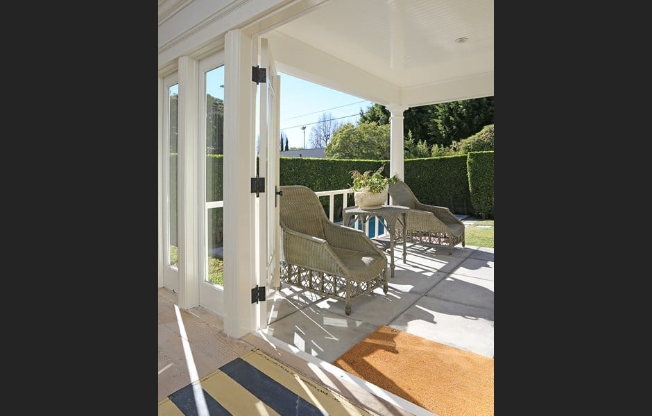 The porch is a fantastic place to enjoy the sunny LA weather.