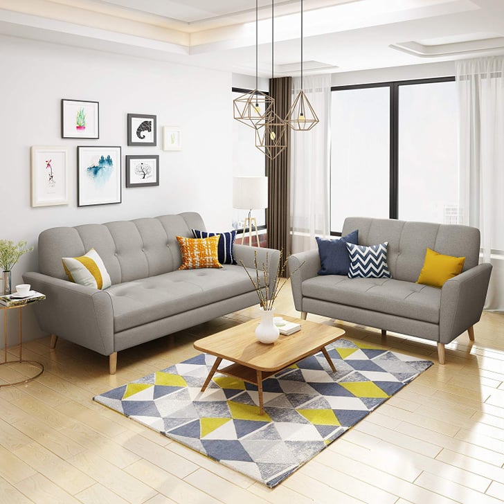 Christopher Knight Home Angelina Mid Century Fabric Sofa Set | Best Living Room Furniture Sets ...
