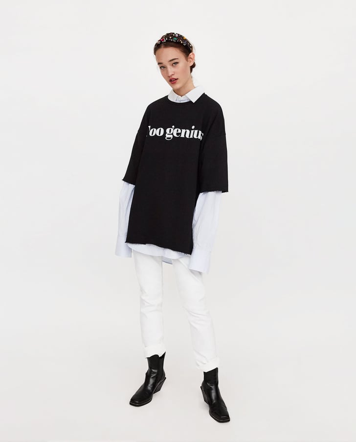 zara monogram sweatshirt