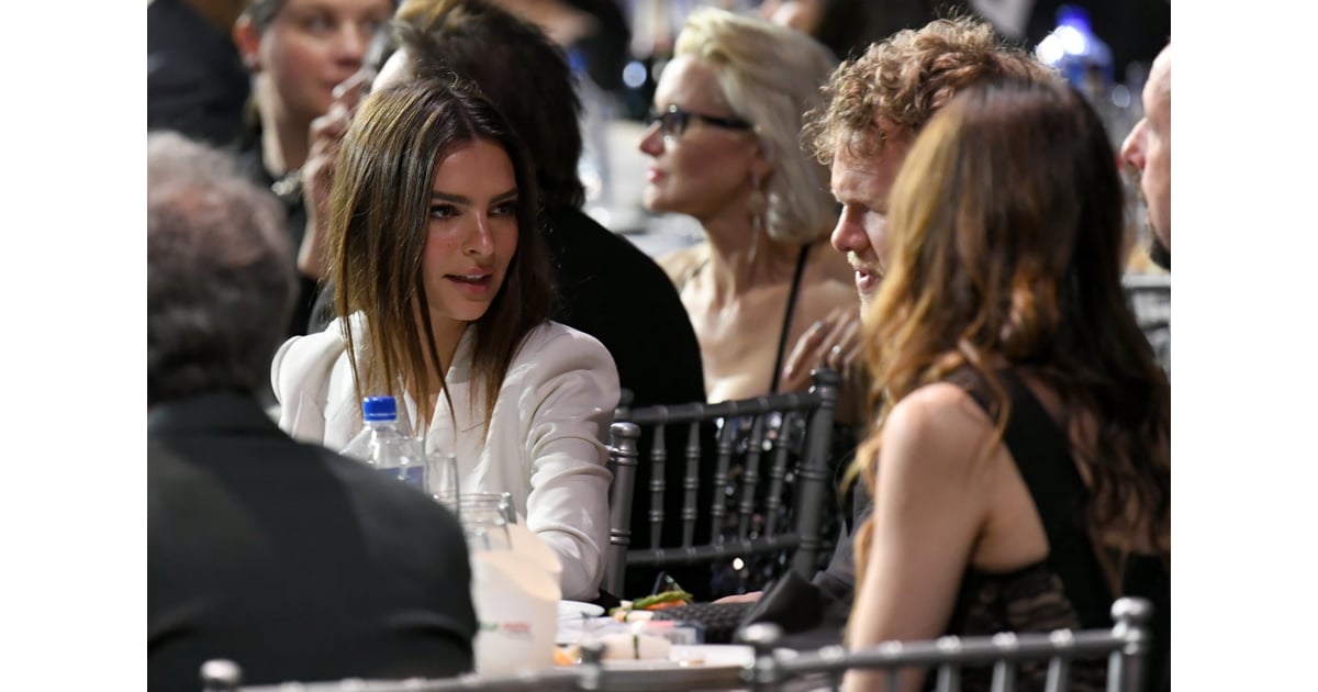 Emily Ratajkowski And Sebastian Bear Mcclard At The 2020 Critics Choice Awards Emily Ratajkowski Did Finally Wear A Wedding Dress On The Red Carpet Popsugar Fashion Middle East Photo 8