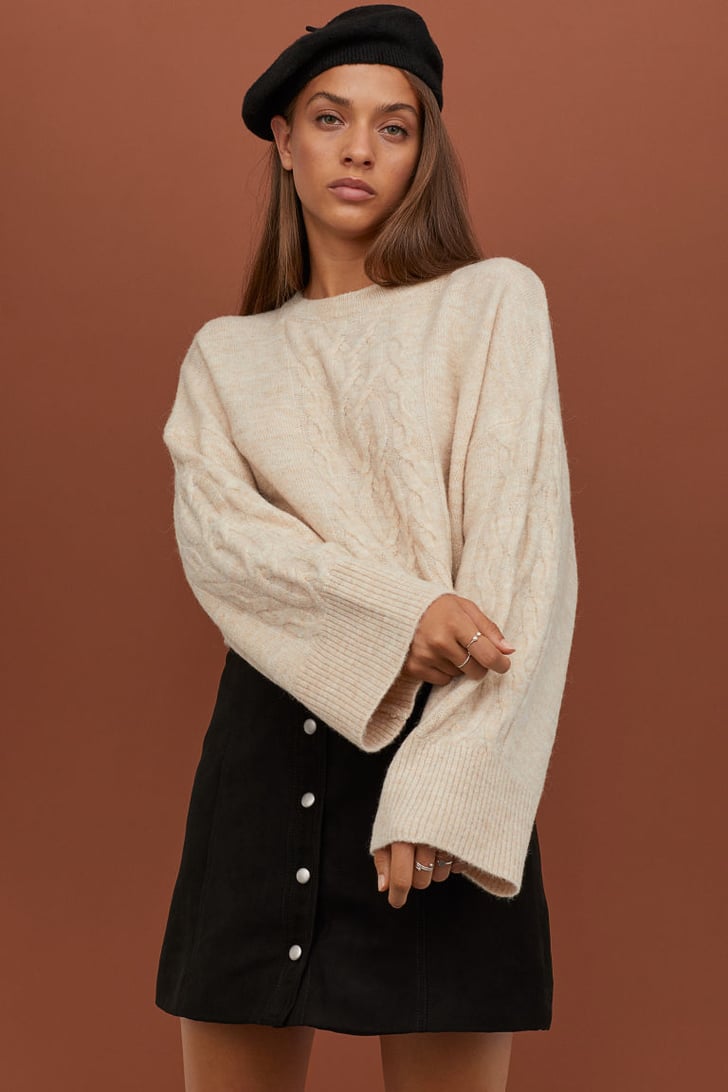 H&M CableKnit Sweater The Best Cropped Sweaters to Shop in 2019