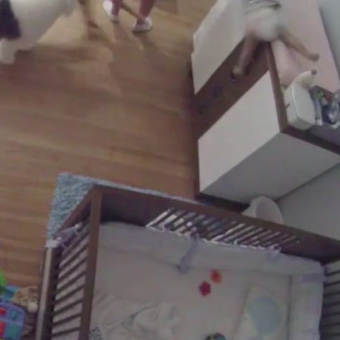 Brother Catches Baby Falling From a Changing Table