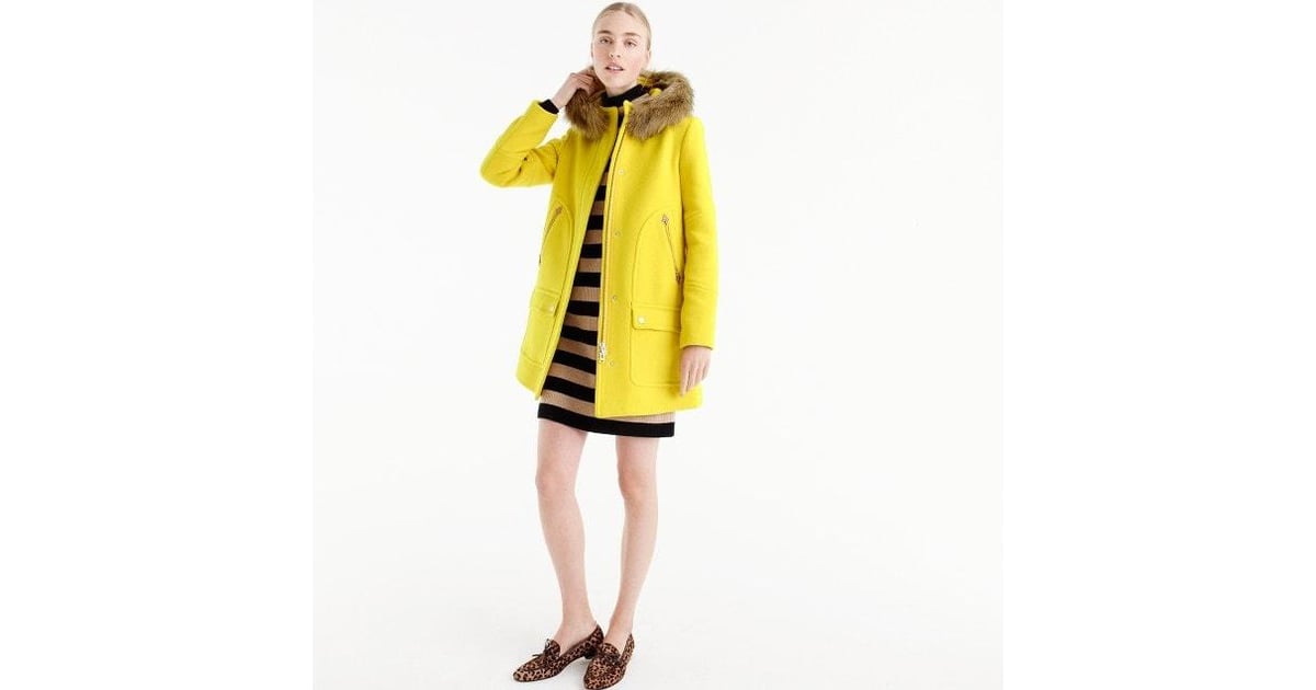 J Crew Chateau Parka In Italian Stadium Cloth Wool Our Editors