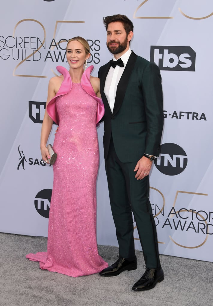 Emily Blunt Pink Dress at the SAG Awards 2019