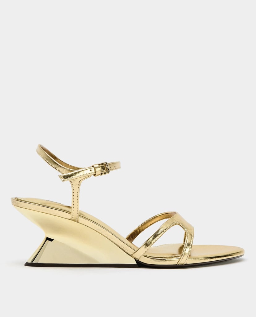 Zara Metallic Heeled Sandals