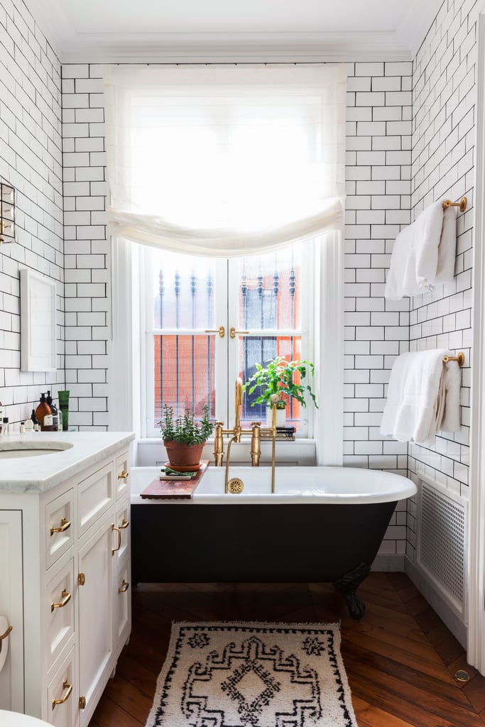 "I feel like I chose brass fixtures before it became everywhere, and yet I’m sure they were in the air before; it was in my psyche somewhere. I love a chunky fixture."
— Alison Cayne
The freestanding claw-foot tub was chosen because it felt romantic.
