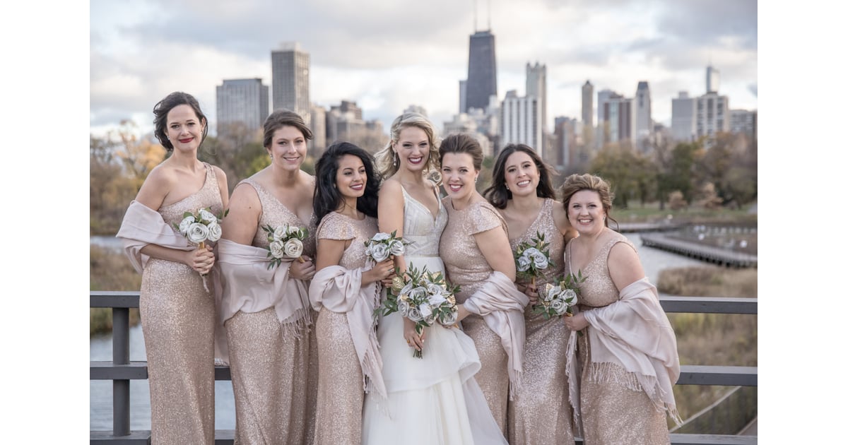 beige bridesmaids