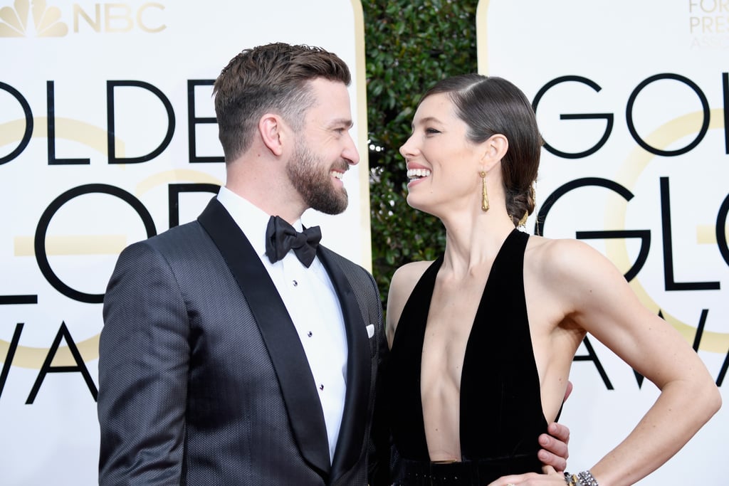 Justin Timberlake and Jessica Biel at the 2017 Golden Globes