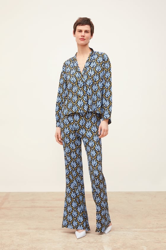 zara printed pants