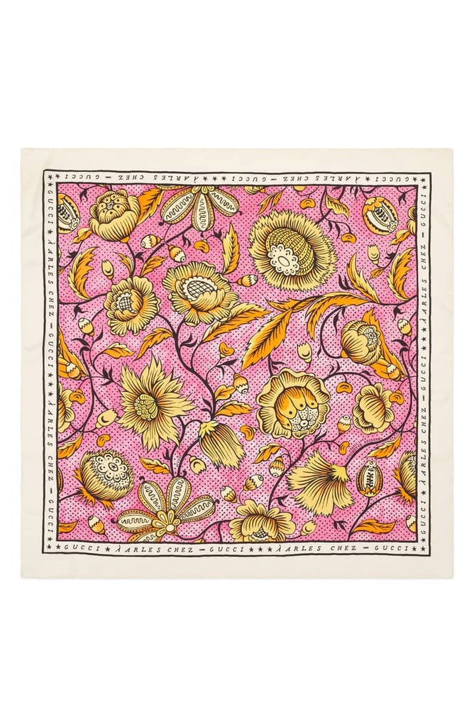 Gucci Alsaciard Floral Silk Twill Scarf ($495)

    Related:

            
            
                                    
                            

            Michelle Obama Popped Up at the Grammys in a Sequined Power Suit, and I'm Wholeheartedly Shook