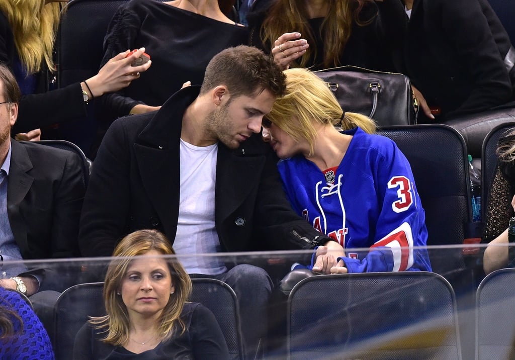 Margot Robbie and Tom Ackerley at NY Rangers Game