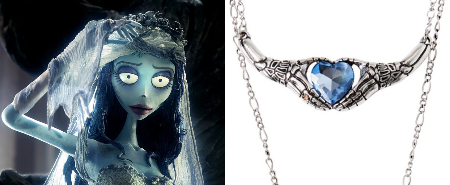 Amazon.com: The Corpse Bride Emily 1 inch Silver Plated Pendant Necklace :  Handmade Products