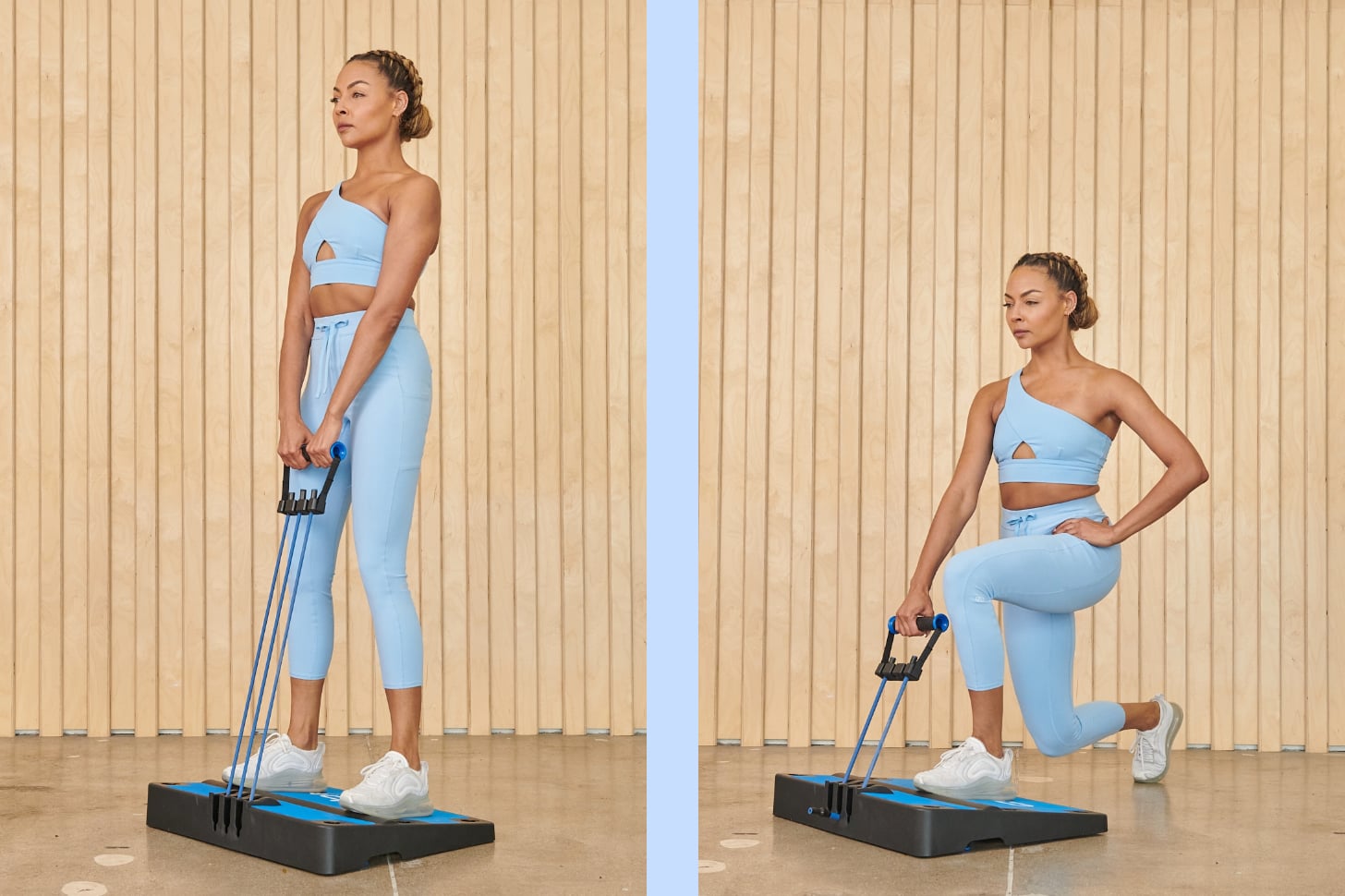 Trying the Coba board glute trainer with Ashley Everett.