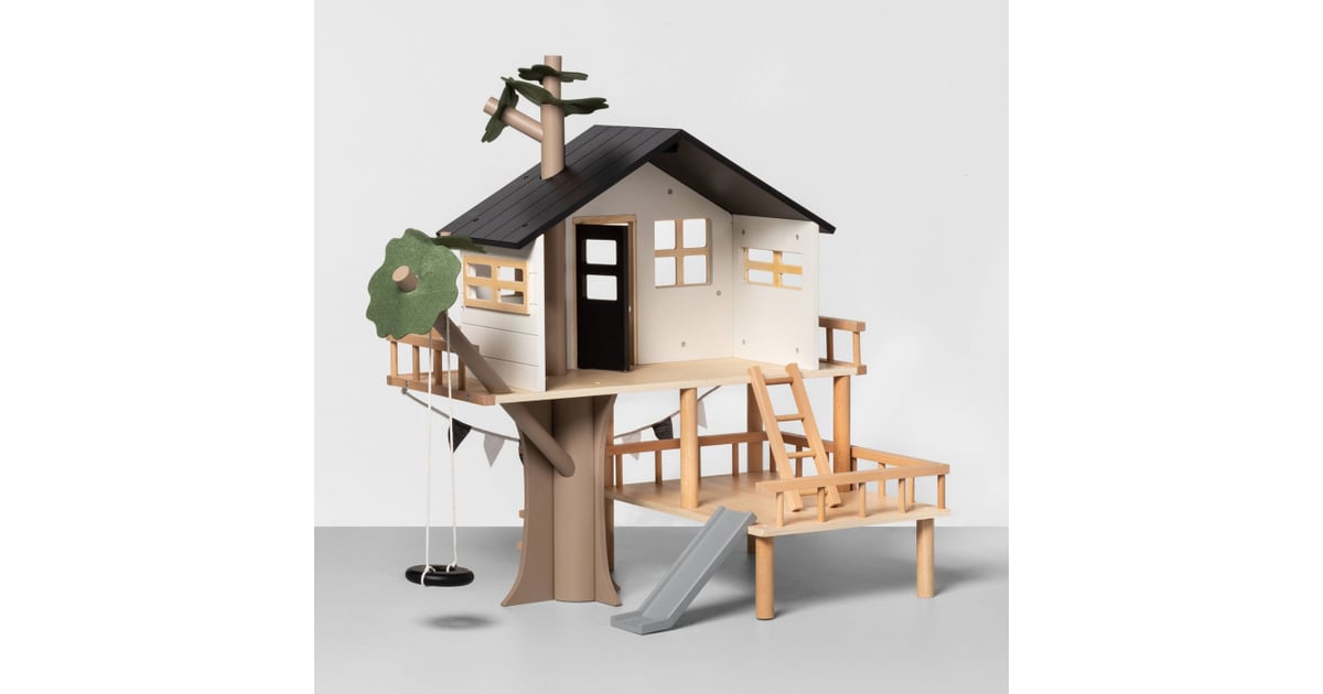 A look inside the twolevel toy treehouse. Hearth & Hand with Magnolia's Wooden Toy Treehouse