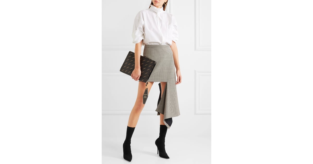 Balenciaga Asymmetric Checked Skirt | How to Wear a Skirt For Fall 2017