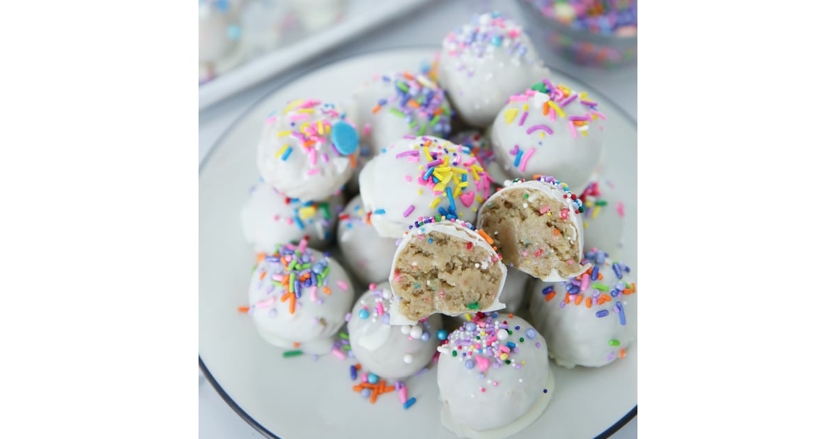 No Bake Birthday Cake Truffles Popsugar Food