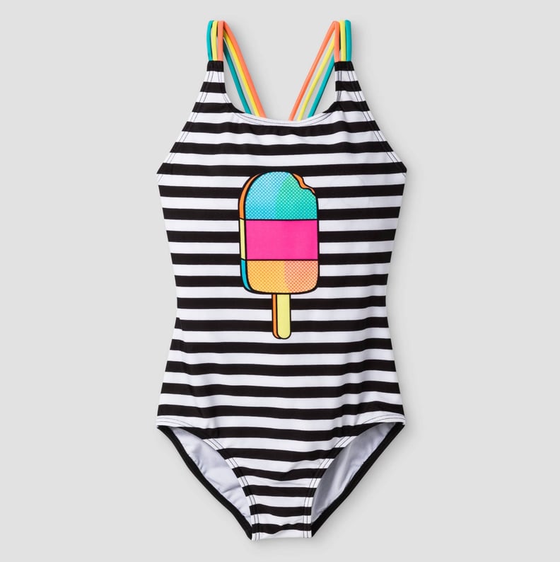 Cat & Jack One-Piece Swimsuit Popsicle Stripe