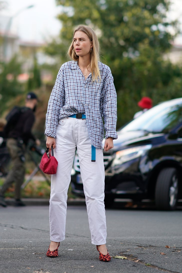 Do the Half Tuck How to Wear an Oversized Shirt POPSUGAR Fashion