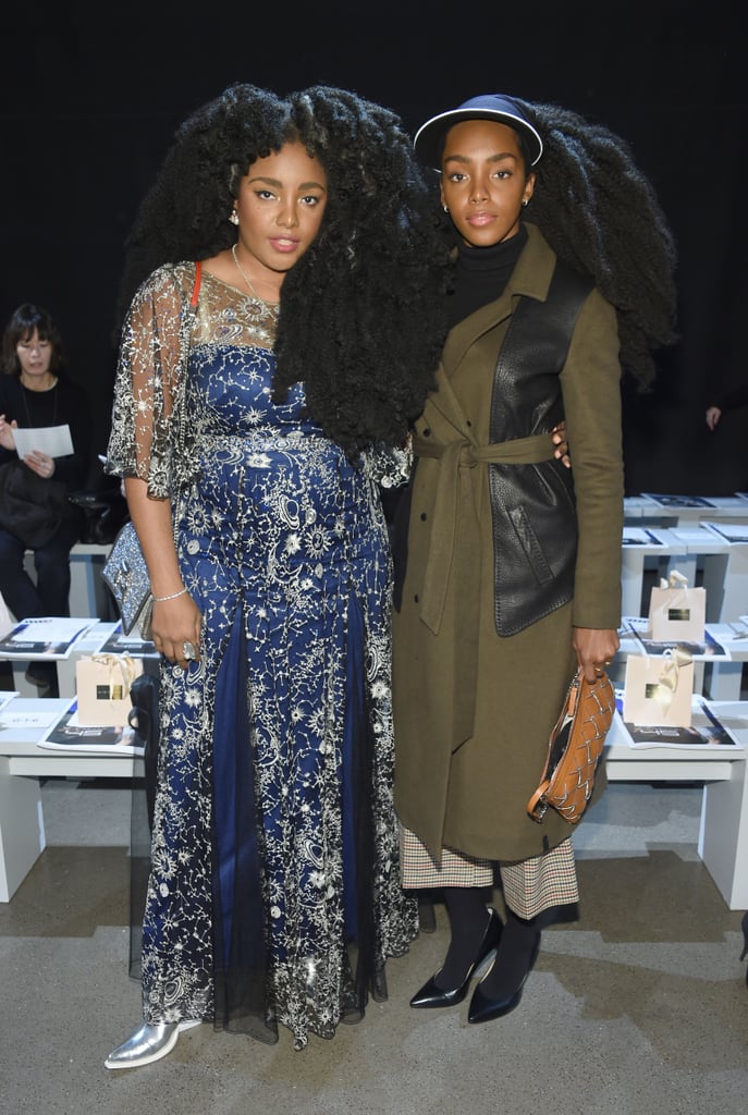 Cipriana Quann and TK Wonder at Elie Tahari Fall 2019