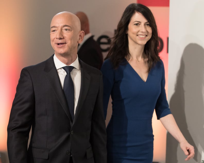 dpatop - 24 April 2018, Germany, Berlin: Head of Amazon Jeff Bezos and his wife MacKenzie Bezos arrive for the Axel Springer award ceremony. Bezos will be receiving the award later. Photo: Jörg Carstensen/dpa (Photo by Jörg Carstensen/picture alliance via
