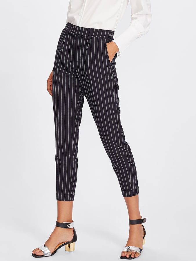 Black and White Vertical Striped Pants Mens Vintage Vertical Striped  Trouser Pants Mens for Sale