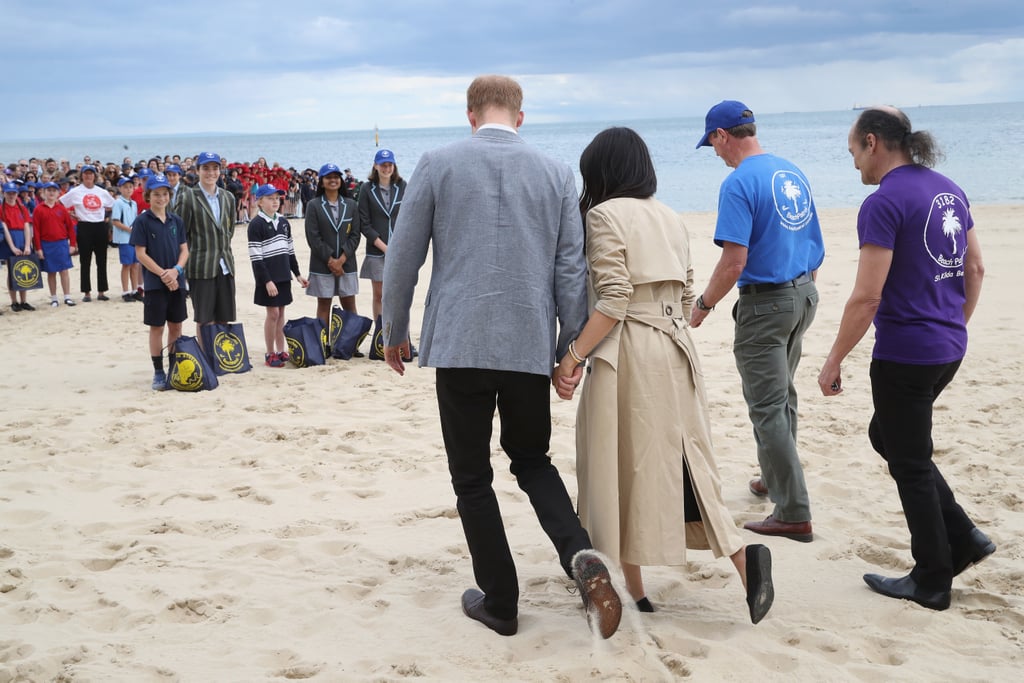 Meghan Markle Black Club Monaco Dress on the Beach 2018