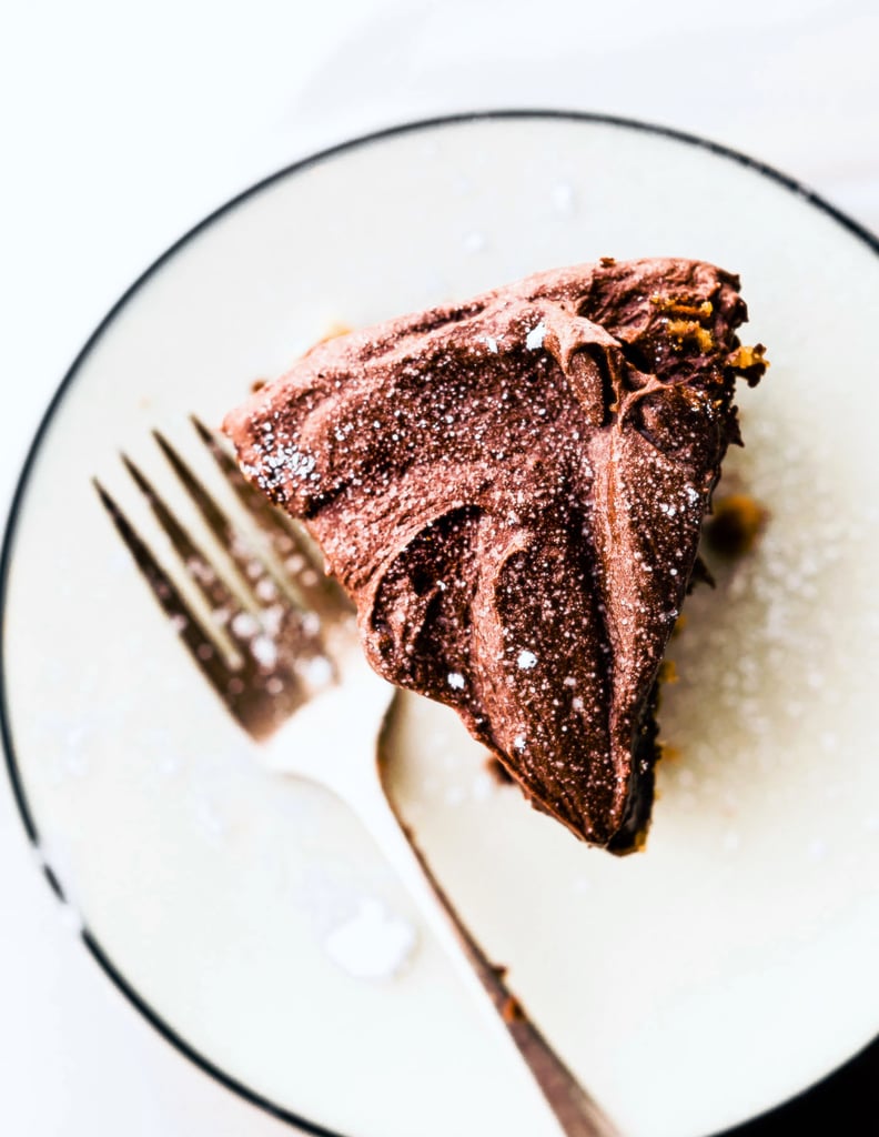 White Cake With Chocolate Frosting