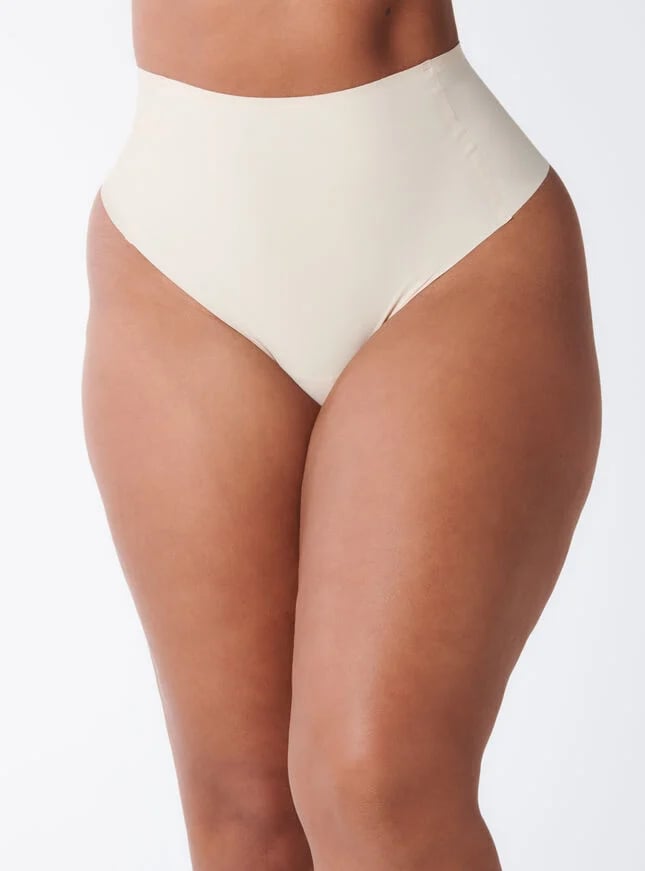 White NO VPL Invisible High Waisted Panty S