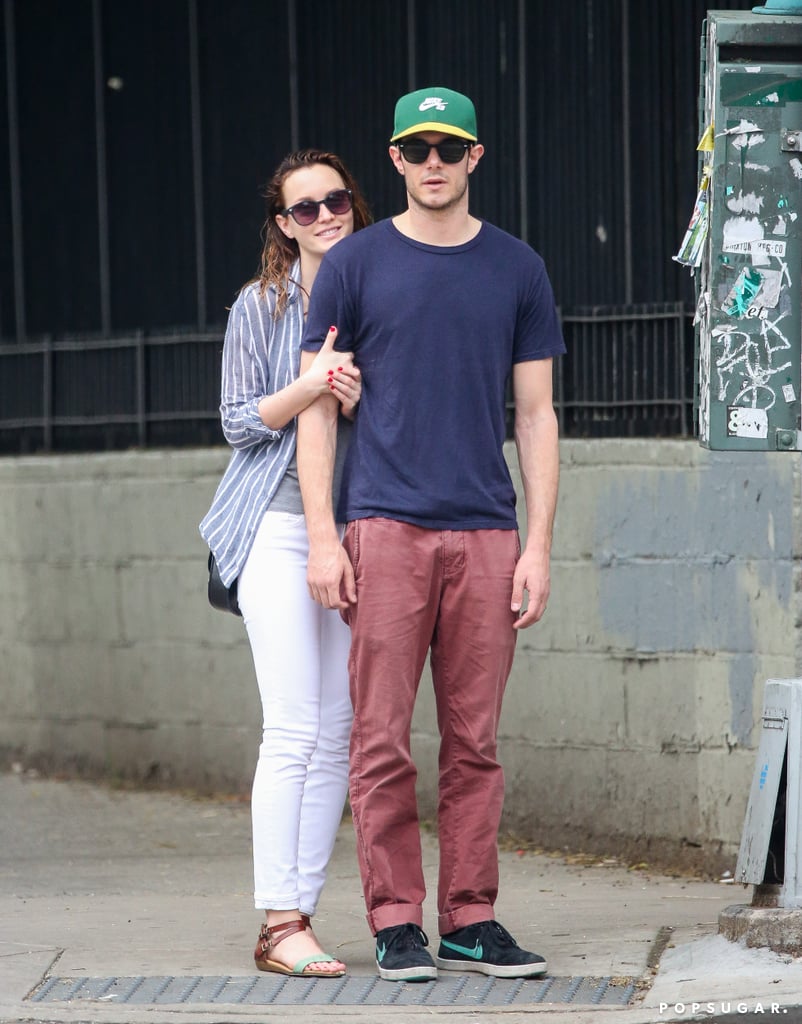 Adam Brody and Leighton Meester Walking in NYC
