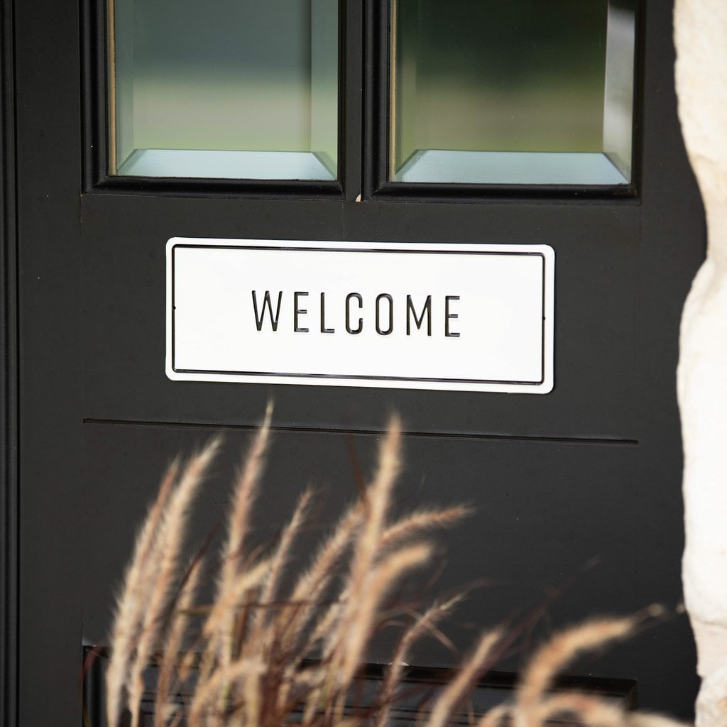 Embossed Metal Welcome Sign