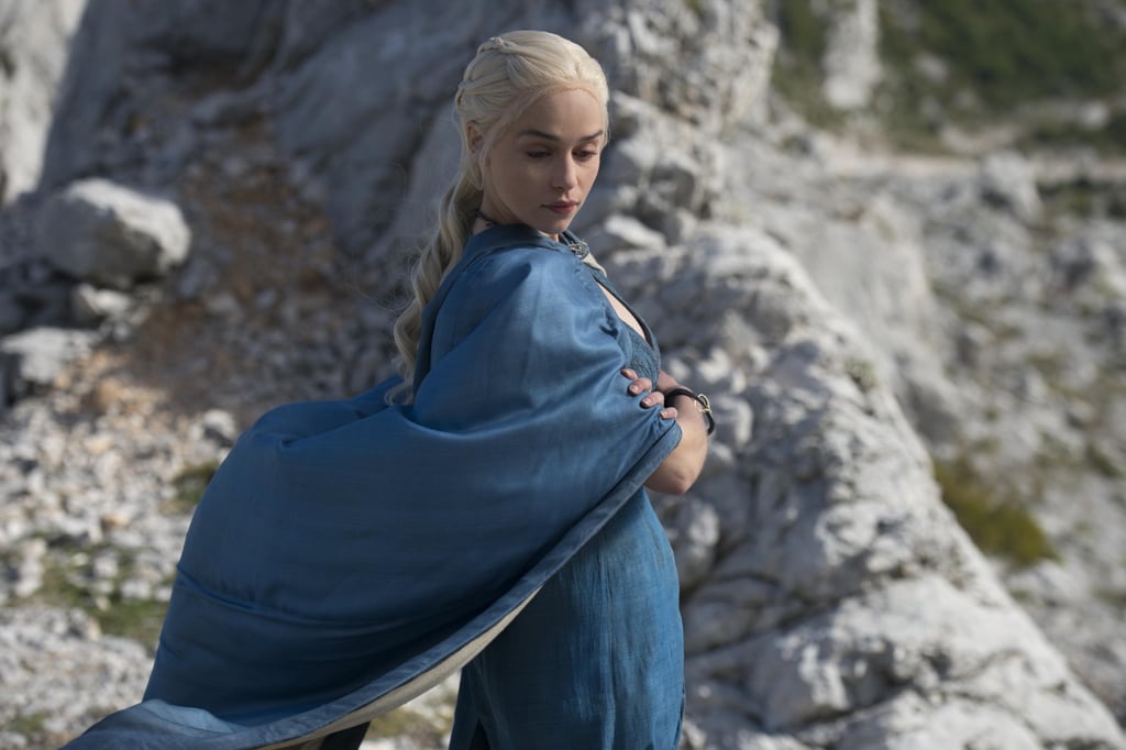 Emilia Clarke as Daenerys Targaryen.