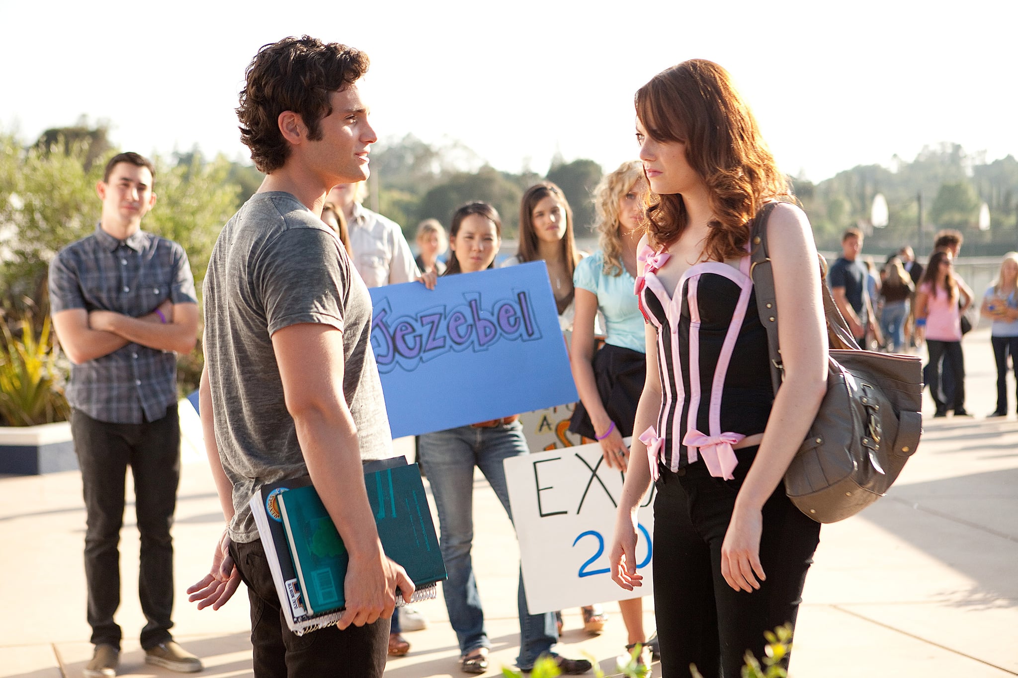 EASY A, from left: Penn Badgley, Emma Stone, 2010. ph: Adam Taylor/Screen Gems/Courtesy Everett Collection