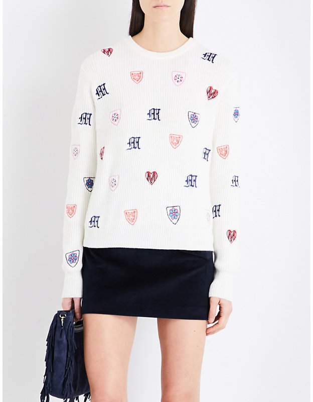 Maje Martela Embroidered Knitted Jumper