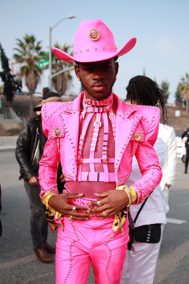 Lil Nas X's Pink Versace Cowboy Outfit at the Grammys 2020