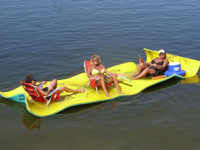 The Aqua Lily Pad is the Party Float You Need This Summer - Water Toys for  Lakes and Adults
