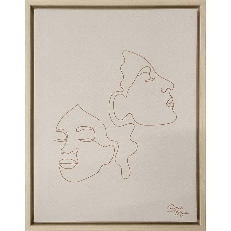 Something Minimalist: Chantell Marlow Faces Framed Canvas Wall Art