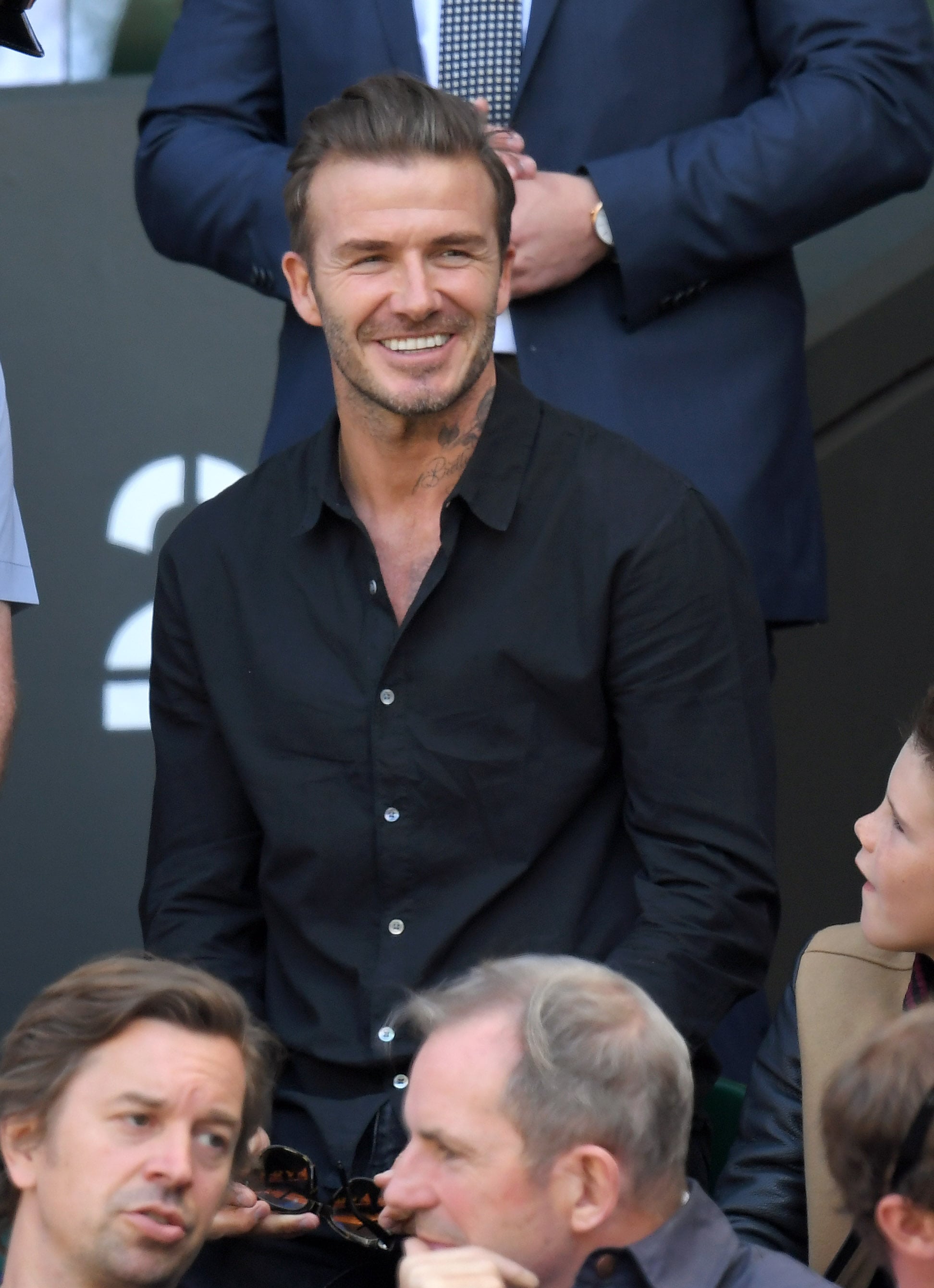 David Beckham With Sons At Wimbledon 16 Popsugar Celebrity