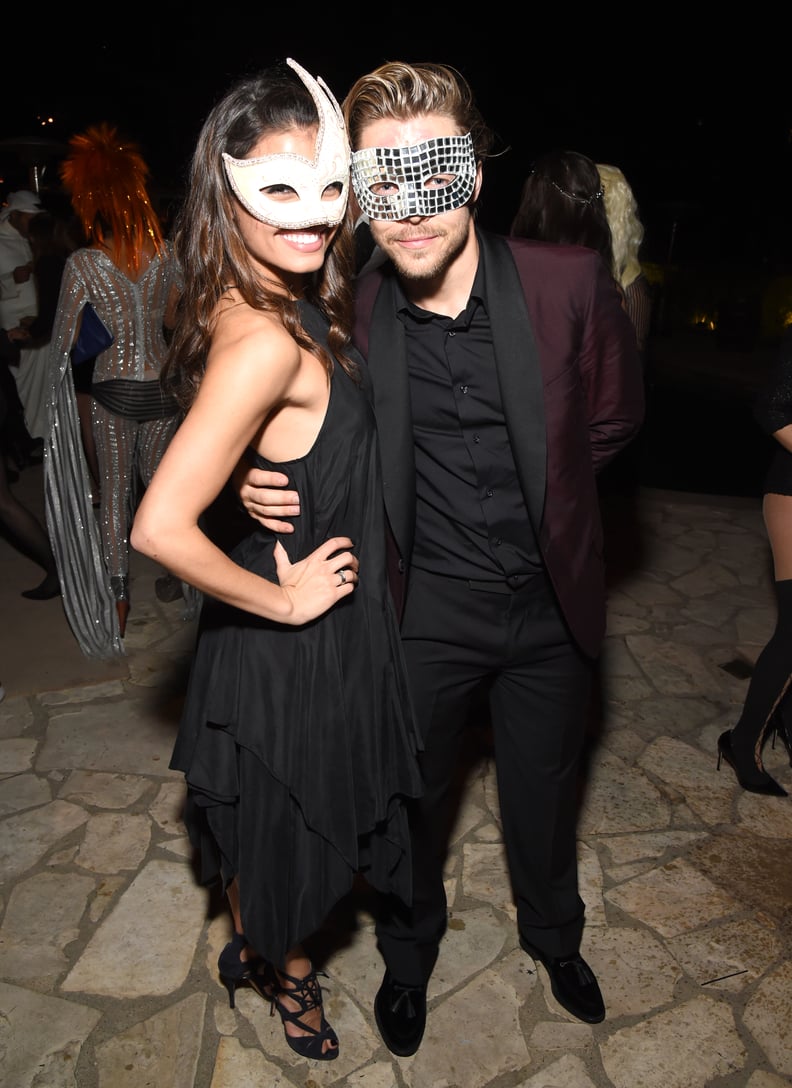 Derek Hough and Hayley Erbert in Masquerade Masks