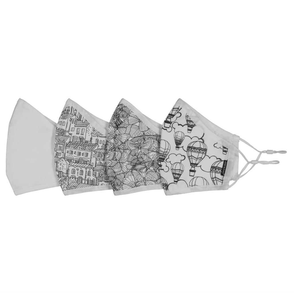 4-Pack of Adult Coloring Face Masks