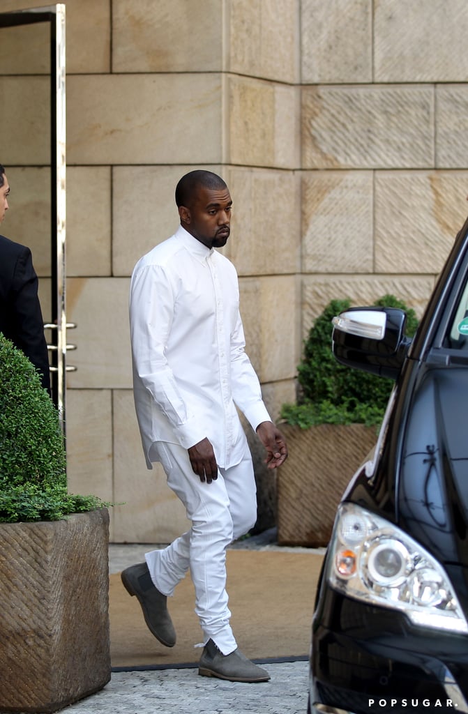 Kim and Kanye Attend a Wedding in Prague During Honeymoon