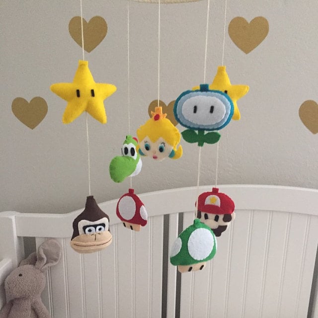 Felt Super Mario Crib Mobile