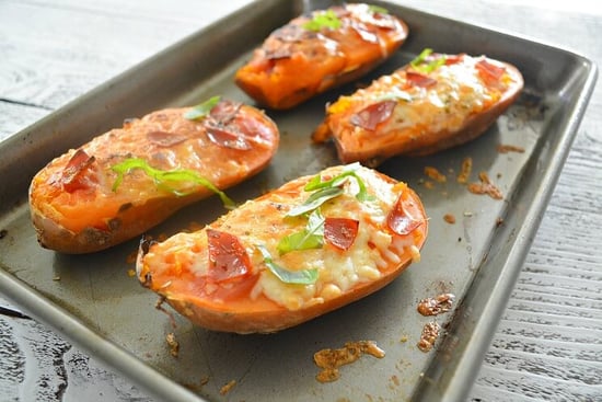 Sweet Potato Pizza Boats Recipe