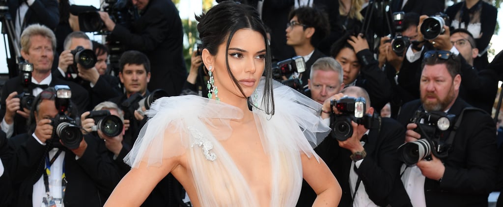Kendall Jenner White Sheer Gown Cannes 2018
