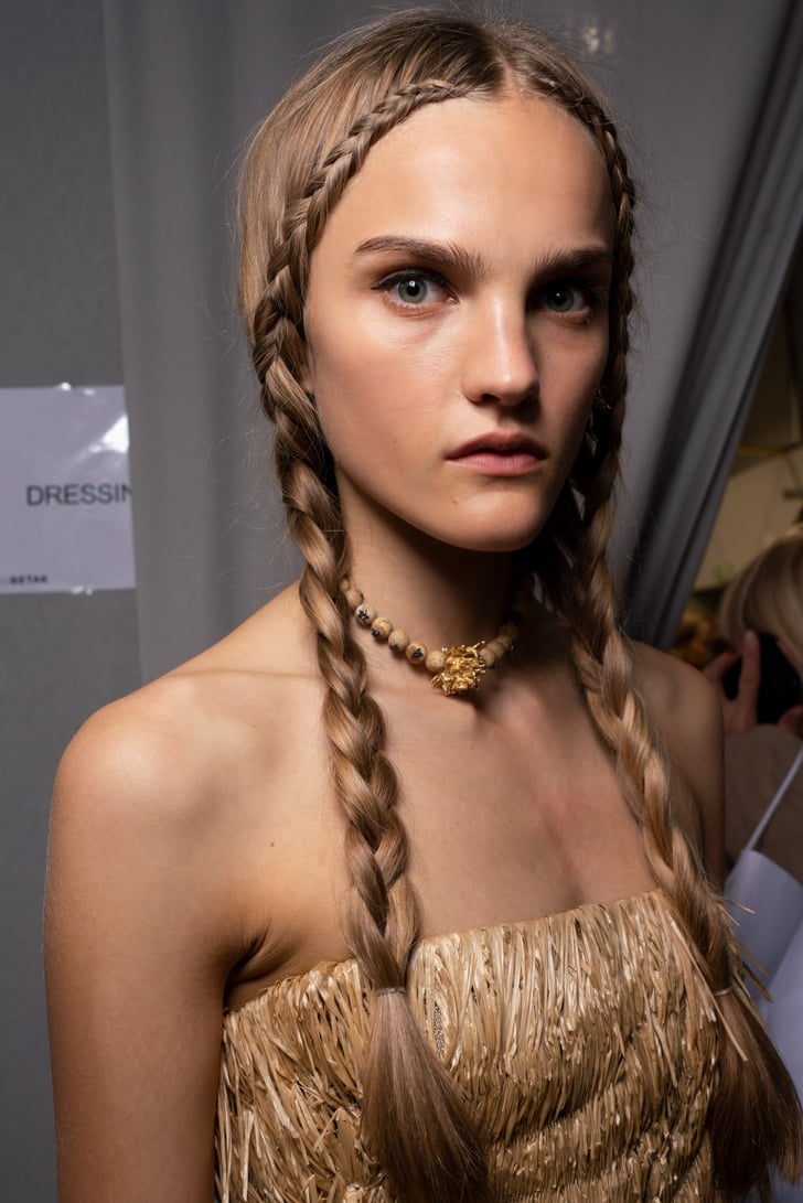 Spring 2020 Runway Beauty: Simple Plaits | Best Hair and Makeup Trends ...