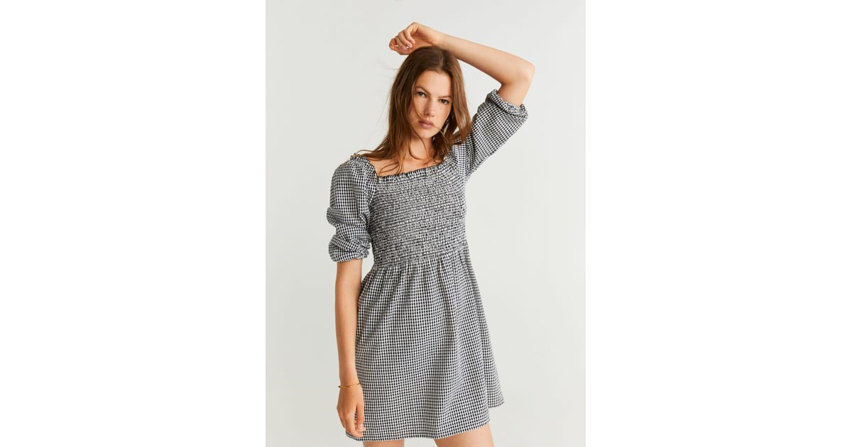 Mango gingham cheap check dress