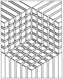 Adult Coloring Page: Cubes