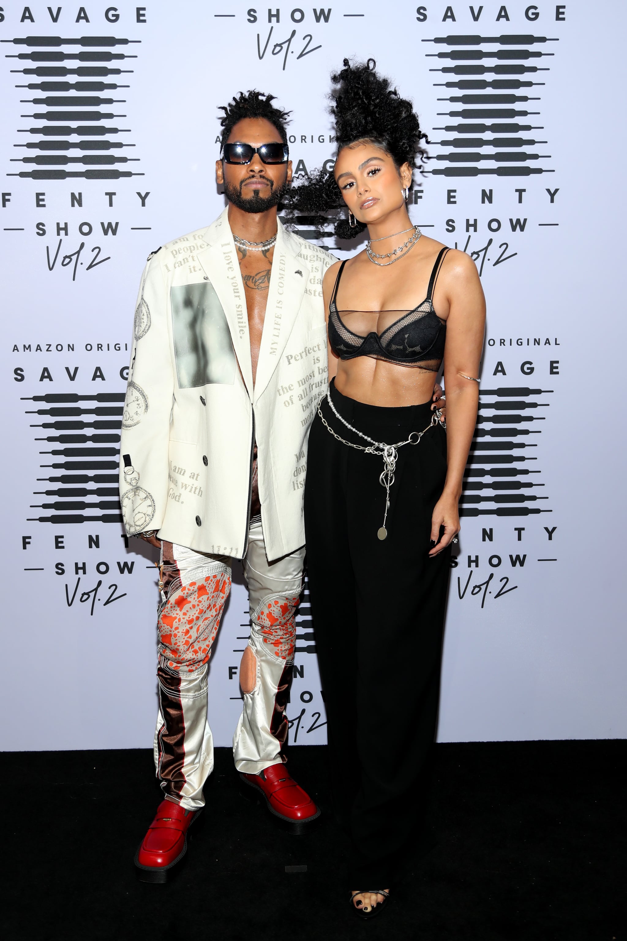 Miguel and Nazanin Mandi at the Savage x Fenty Show Presented by Amazon Prime Video | Rihanna's Savage x Fenty Volume 2 Is Even Sexier and Fiercer Than the First One |