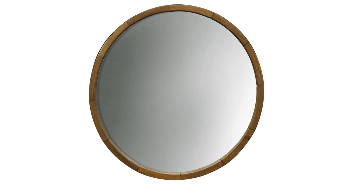 Round Decorative Wall Mirror Wood Barrel Frame (40) Target Labor Day